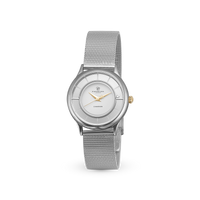 Christina Collect 32mm, mesh, 2-tone Ure - Blankpoleret Bicolor m. 1 Diamant
