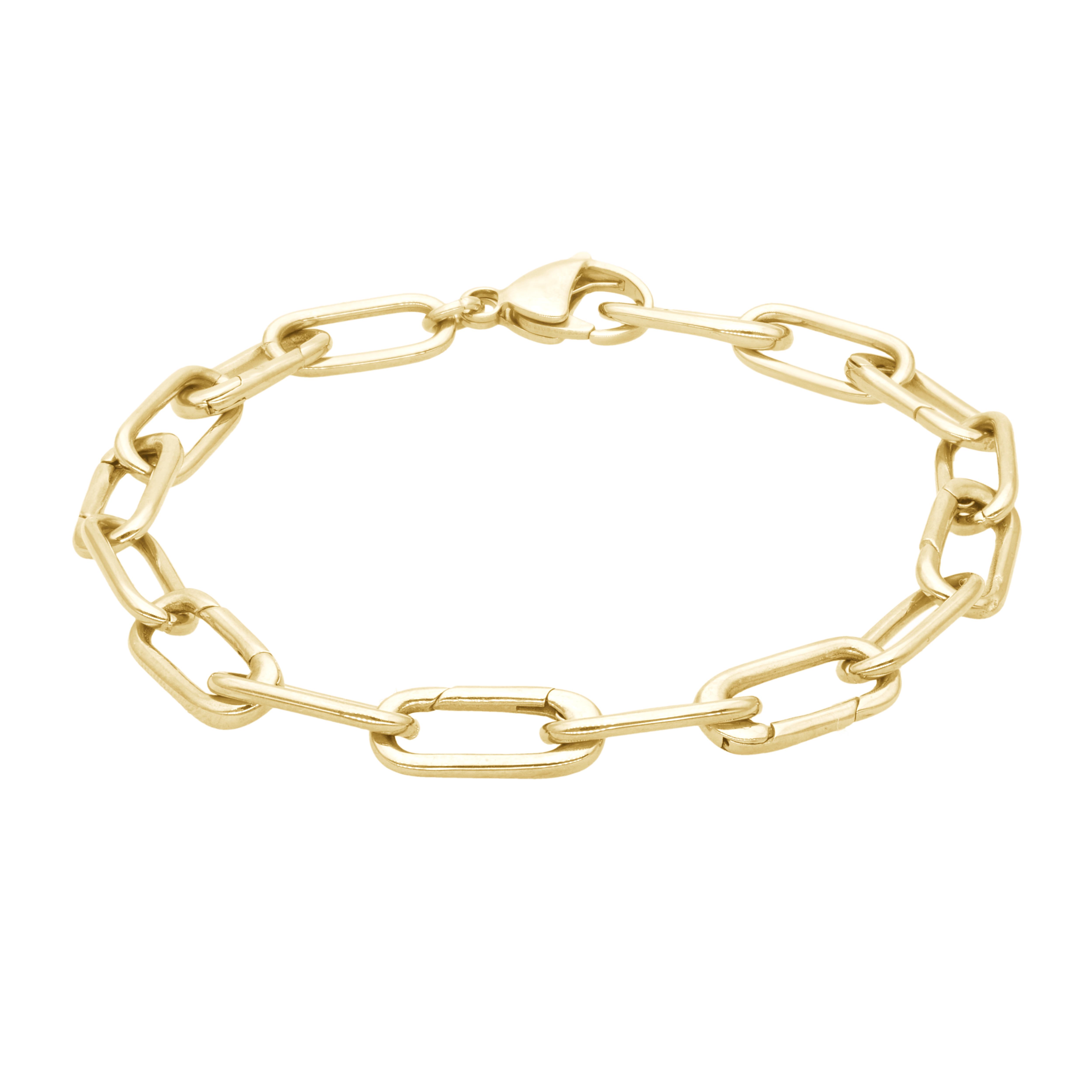 Linkarmbånd forgyldt, chunky design