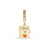 Book of Love You & Me Forever Hænger Charm 6 mm Til Armbånd - Blankpoleret Forgyldt Sterling Sølv