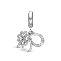 Lucky Hænger Charm 6 mm Til Armbånd - Blankpoleret Sterling Sølv
