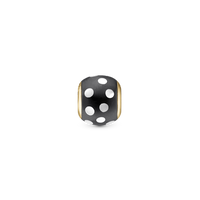 Spots of Life, Mother of pearl - Charm 4 mm Til Armbånd - Forgyldt Sterling Sølv