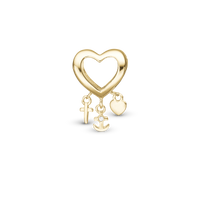 My Faith, Hope & Love - Charm 4 mm Til Armbånd - Forgyldt Sterling Sølv
