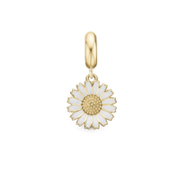 Charming Marguerite - Hænger Charm 4 mm Til Armbånd - Forgyldt Sterling Sølv