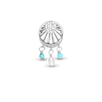 Ocean sunset - Charm 4 mm Til Armbånd - Blankpoleret Sterling Sølv m. 19 Cubic Zirkonia