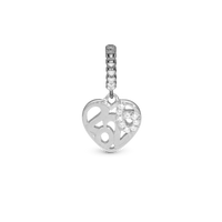 2026 - Hænger Charm 4 mm Til Armbånd - Blankpoleret Sterling Sølv