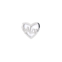 Verdens bedste MOR Charm 6 mm til Classic Læderarmbånd - Blankpoleret Sterling Sølv m. Perlemor