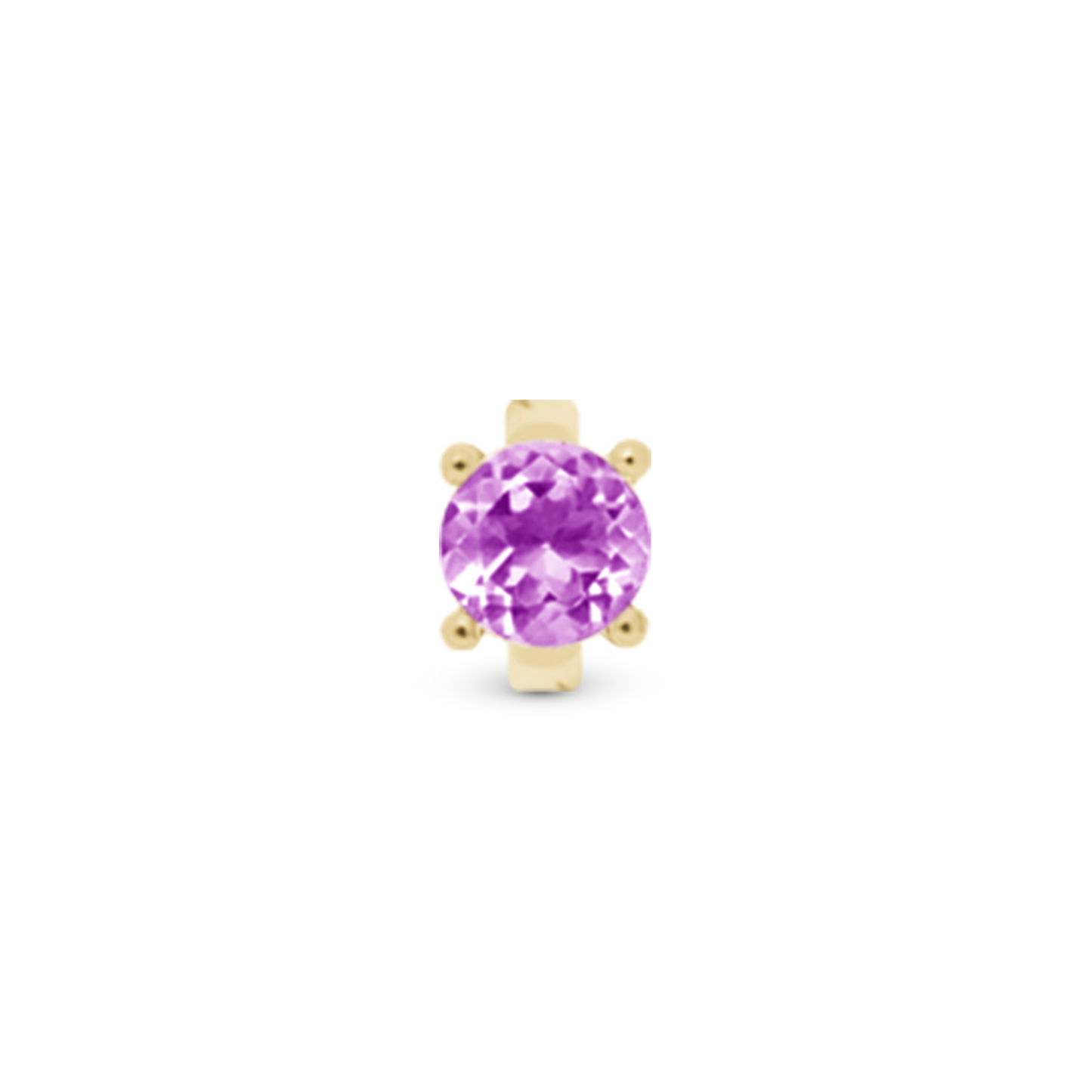 Amethyst Round, goldpl