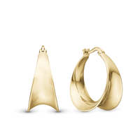 Ellipse Hoops - Forgyldt Sterling Sølv