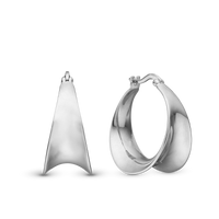 Ellipse Hoops - Sterling Sølv