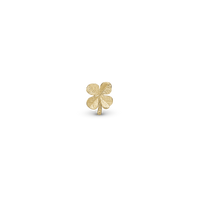 Four Leaf Clover Enkelt Ørestik / Single Stud - Forgyldt Sterling Sølv