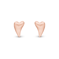 Brushed Hearts Ørestikker - Rosaforgyldt