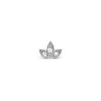 Flower Enkelt Ørestik / Single Stud - Sterling Sølv m. 3 Hvide Cubic Zirkonia