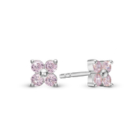 Pink Magic Ørestikker - Sterling Sølv m. 8 Pinke Cubic Zirkonia