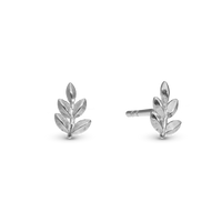 Oak Leaf Ørestikker - Blankpoleret Sterling Sølv