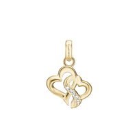 Beloved Vedhæng - Forgyldt Sterling Sølv m. 5 Hvide Cubic Zirkonia