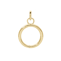 Collectors Oval Vedhæng - Blankpoleret Forgyldt Sterling Sølv