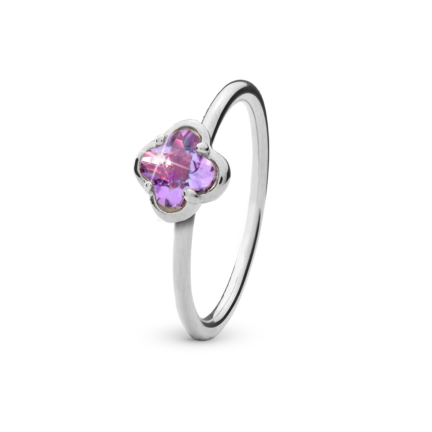 Amethyst Flower, silver