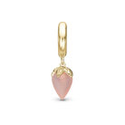 Pink Chalcedony charm forgyldt Charms til læderarmbånd - CHRISTINA