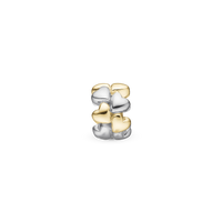 Hearts & Love - Charm 4 mm Til Armbånd - Blankpoleret Bicolor