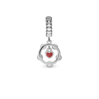 Fight for your Love - Hænger Charm 4 mm Til Armbånd - Sterling Sølv