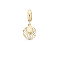 Sunset - Hænger Charm 4 mm Til Armbånd - Satin Forgyldt Sterling Sølv