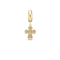 Dagmar Cross - Hænger Charm 4 mm Til Armbånd - Blankpoleret Forgyldt Sterling Sølv
