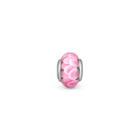 Flower Globe - Charm 4 mm Til Armbånd - Glas Sterling Sølv