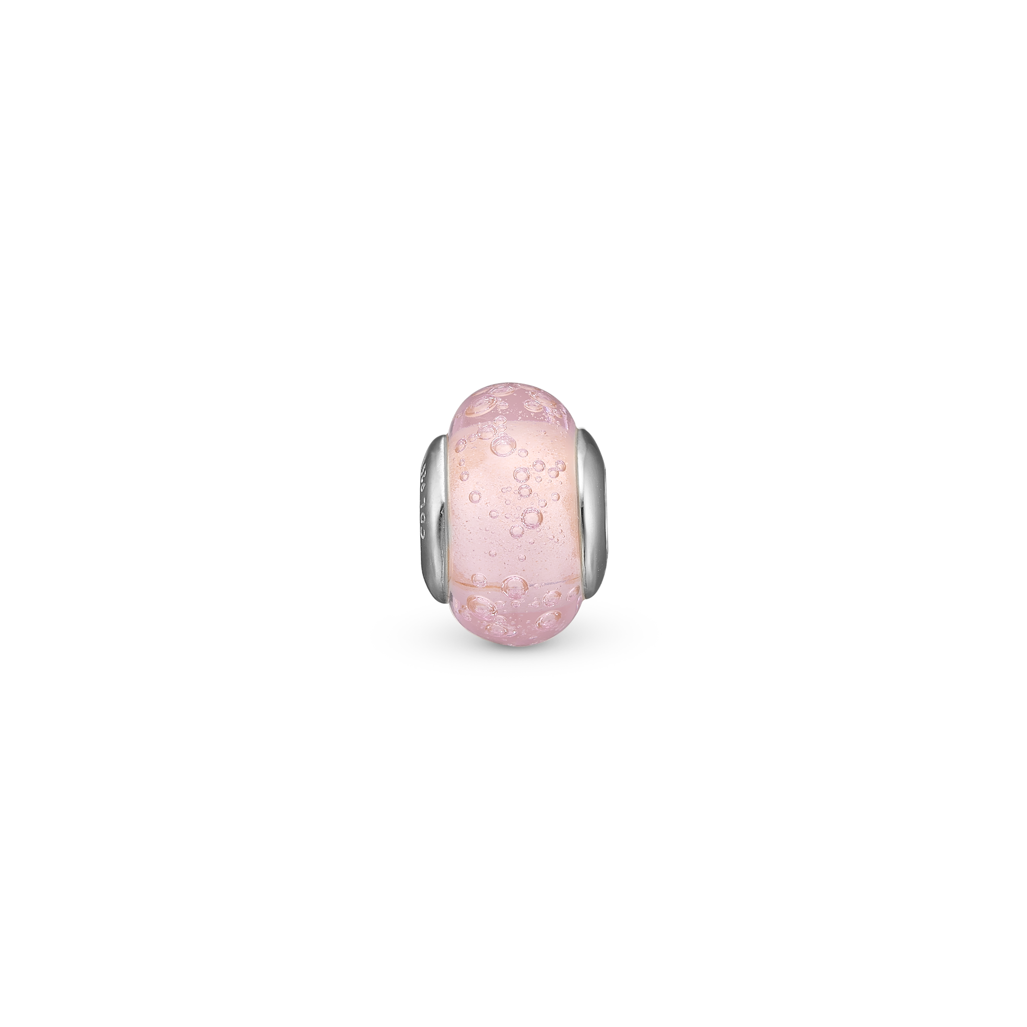 Bubbly Pink Globe Charms til sølvarmbånd - CHRISTINA