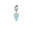 Blue Chalcedony charm sølv Charms til sølvarmbånd - CHRISTINA