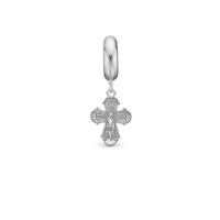 Dagmar Cross - Hænger Charm 4 mm Til Armbånd - Blankpoleret Sterling Sølv