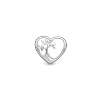 Roots of a Tree Charm 6 mm til Classic Læderarmbånd - Blankpoleret Sterling Sølv