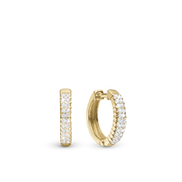 Charmed Hoops - Blankpoleret Forgyldt Sterling Sølv m. 44 Hvide Cubic Zirkonia
