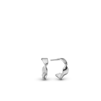Curved Leaf Hoops - Blankpoleret Sterling Sølv