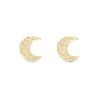 Sparkling Moon Ørestikker - Glitrende Forgyldt Sterling Sølv