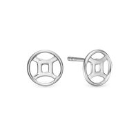 Stjernetegn Tvilling Ørestikker - Blankpoleret Sterling Sølv