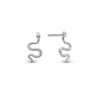 Snake Ørestikker - Blankpoleret Sterling Sølv