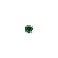 Green Nature Enkelt Ørestik / Single Stud - Blankpoleret Sterling Sølv m. 1 Cubic Zirkonia