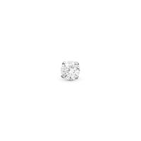 Sparkling White Enkelt Ørestik / Single Stud - Blankpoleret Sterling Sølv m. 1 Cubic Zirkonia