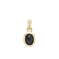 Onyx Dream Vedhæng - Blankpoleret Forgyldt Sterling Sølv m. 1 Onyx