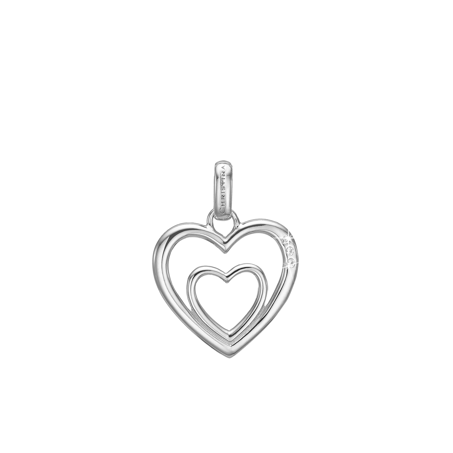 Two Open Hearts vedhæng - CHRISTINA
