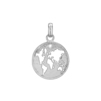 The World Vedhæng - Mat Sterling Sølv m. 1 Topas