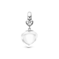 White Dream Charm 6 mm - Hvidguld 14 karat m. 1 Topas