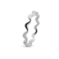 Wave Ring - Blankpoleret Sterling Sølv