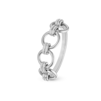Links Ring - Blankpoleret Sterling Sølv