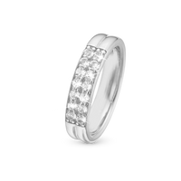 Eternity Sparkle Ring - Blankpoleret Sterling Sølv m. 14 Hvide Cubic Zirkonia