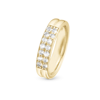 Eternity Sparkle Ring - Blankpoleret Forgyldt Sterling Sølv m. 14 Hvide Cubic Zirkonia