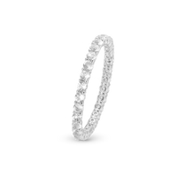 Unforgettable Love Ring - Blankpoleret Sterling Sølv m. 30 Hvide Topas