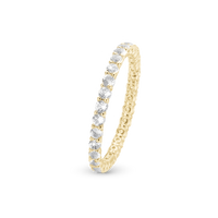 Unforgettable Love Ring - Blankpoleret Forgyldt Sterling Sølv m. 30 Hvide Topas