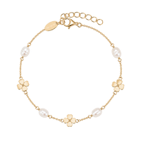 Clover & Pearl forgyldt sølv armbånd