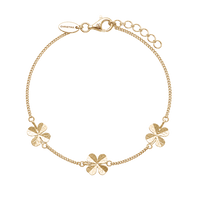 Clover forgyldt sølv armbånd